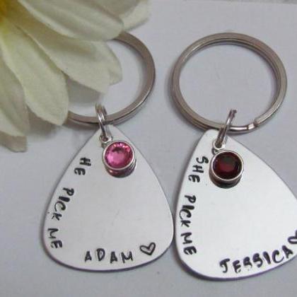 His And Her Pick Me Keychains - Couples Gifts