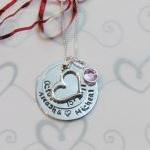 Couples Wedding Date Necklace