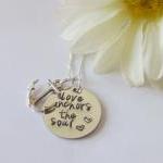 Love Anchors The Soul - Hand Stamped Necklace