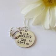 LOVE ANCHORS THE SOUL - Hand Stamped Necklace